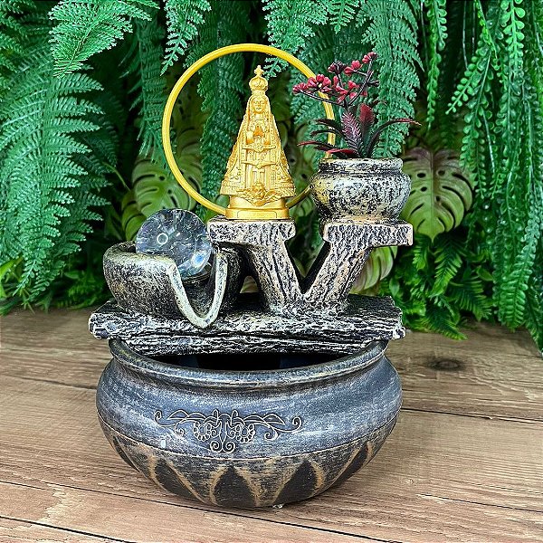 Fonte de Água Resina Nossa Senhora Aparecida B - 21 CM