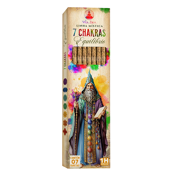 Incenso Vila Zen Natural Magos Vareta - 7 Chakras