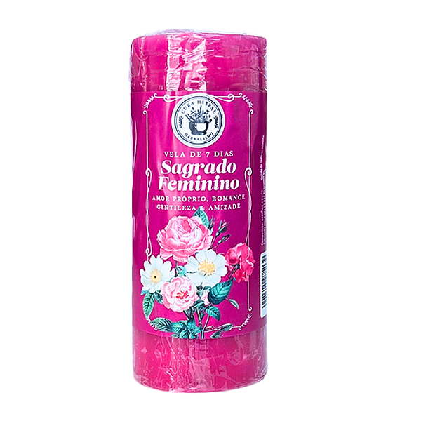 Vela 7 Dias Cura Herbal - Sagrado Feminino
