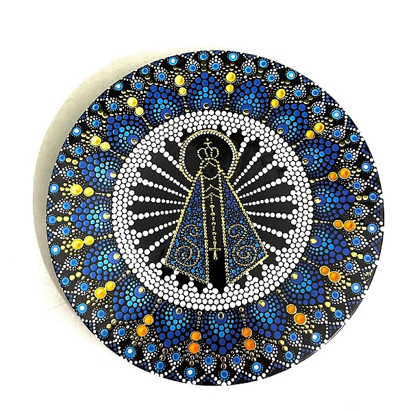 Enfeite de Parede Nossa Senhora Aparecida - Azul e Branco