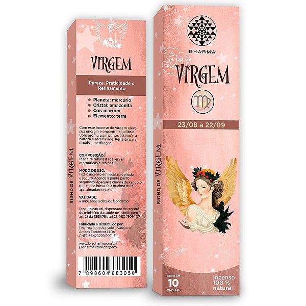 Incenso Natural Dharma Signo de Virgem