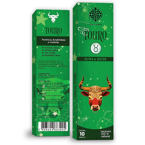 Incenso Natural Dharma Signo de Touro