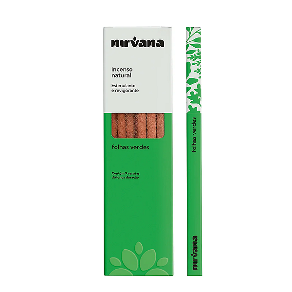 Incenso Nirvana Natural Vareta - Folhas Verdes