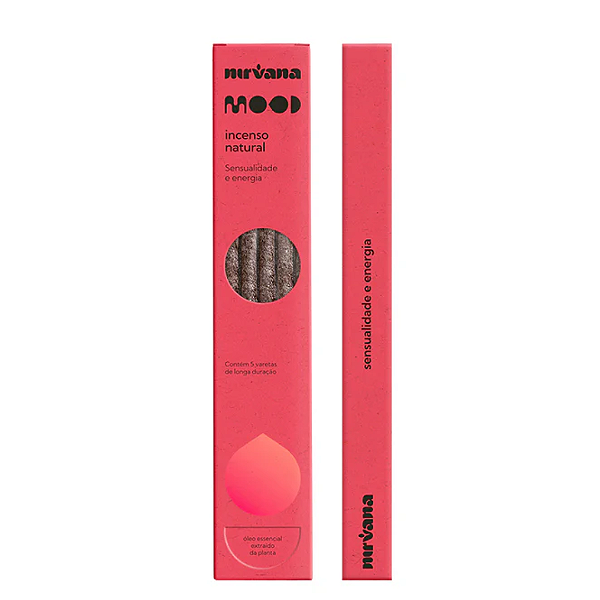 Incenso Nirvana Natural Vareta Mood - Sensualidade e Energia