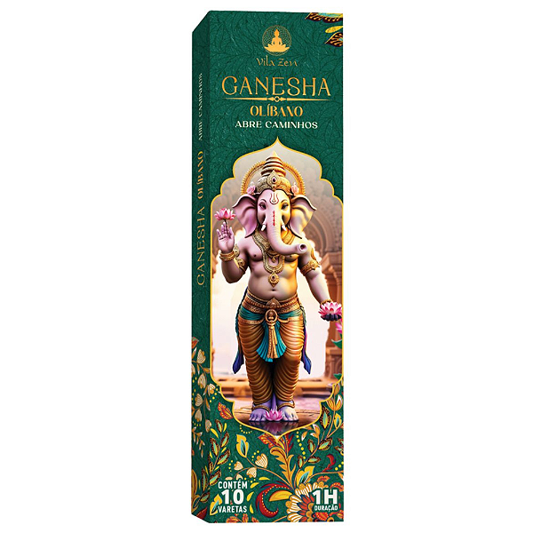 Incenso Natural Vila Zen - Linha deuses Ganesha Abre Caminhos