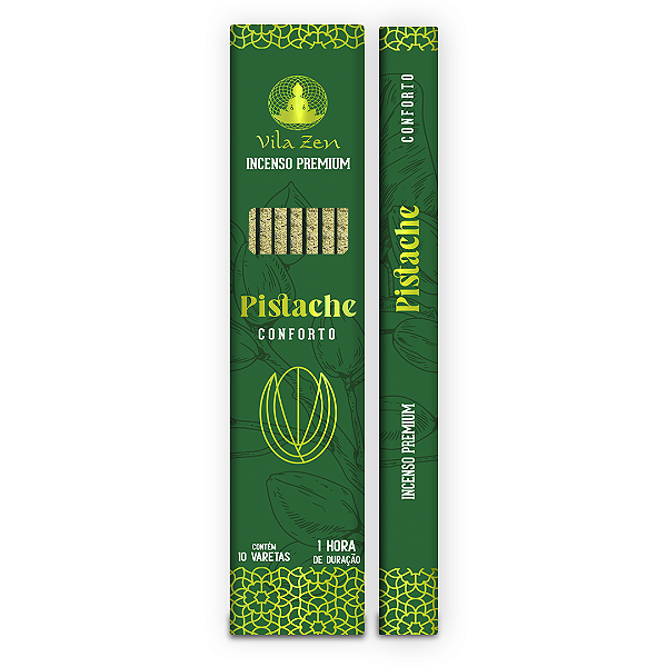 Incenso Premium Vila Zen Pistache - Conforto