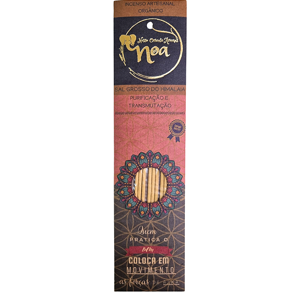 Incenso Noa Orgânico - Sal Grosso do Himalaia - Varetas
