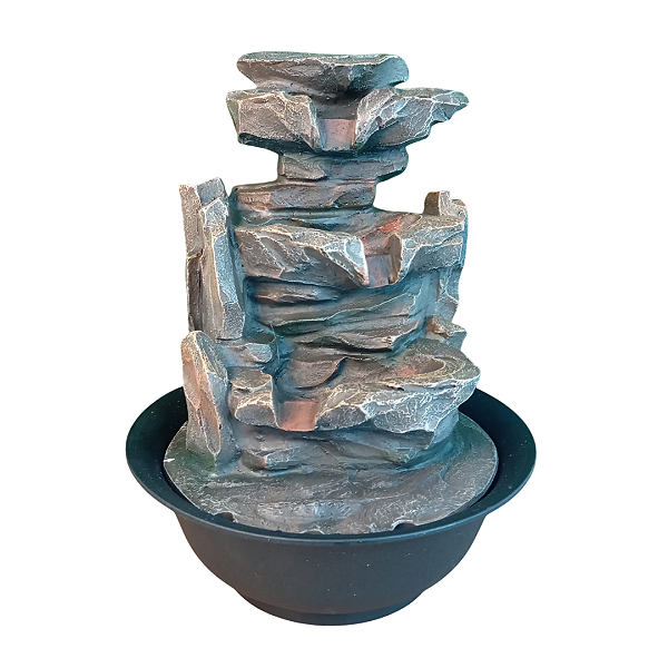 Fonte de Água em Resina - Penhasco 3 Quedas 26cm