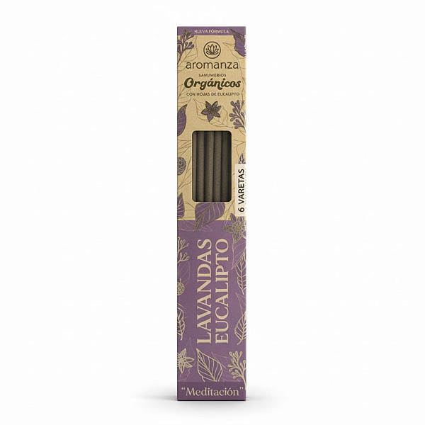 Incenso Aromanza Sahumerios Orgánicos - Lavandas Eucalipto