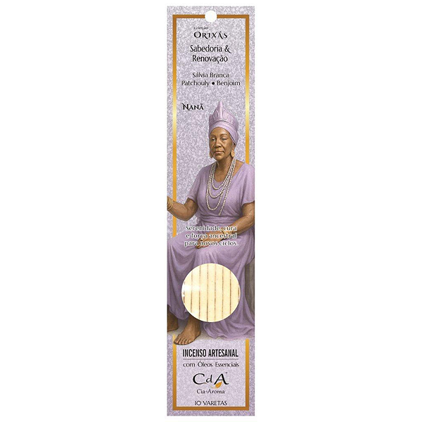 Incenso Natural Varetas Cia do Aroma Linha Orixas - Nanã