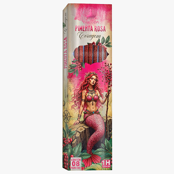 Incenso Natural Vila Zen - Encanto das Aguas - Pimenta Rosa