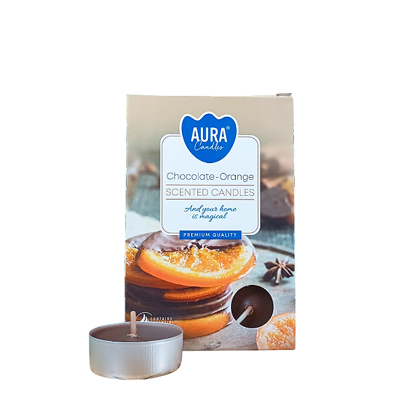 Vela Aura Perfumada Rechaud - Chocolate Com Laranja