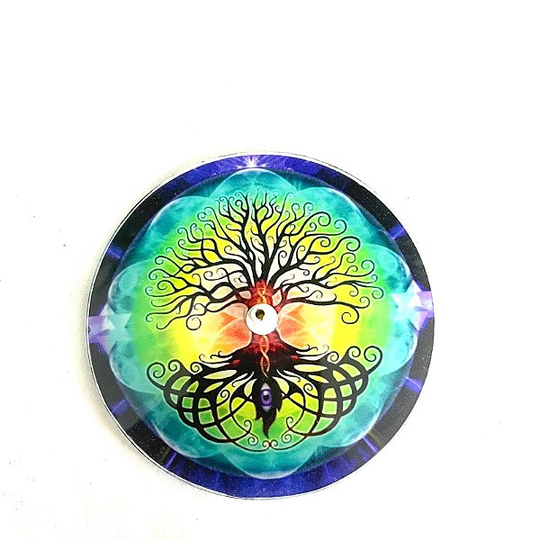 Incensário de Vidro Redondo - Árvore da Vida