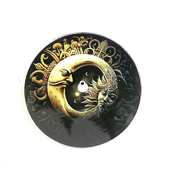 Incensário de Vidro Redondo - Lua e Sol