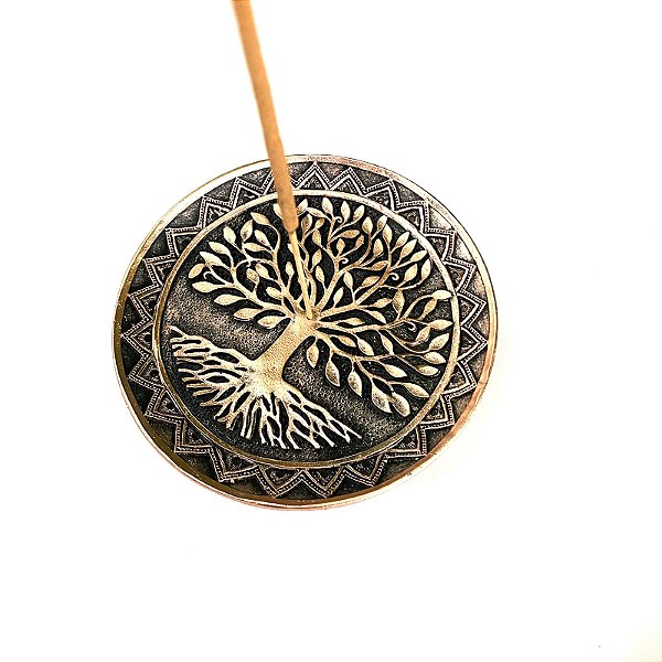 Incensário Resina Redondo Árvore da Vida Rose - Modelos Variados