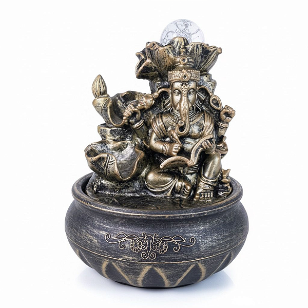 Fonte de Água em Resina Ganesha 3 Quedas P
