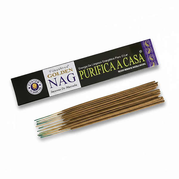 Incenso Nag Golden Vareta - Purifica a Casa