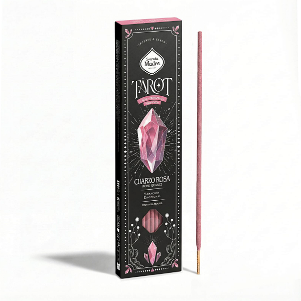 Incenso Sagrada Madre Tarot das Gemas - Quartzo Rosa