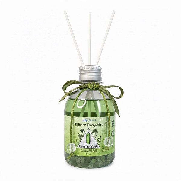 Difusor de Varetas Energético com Quartzo Verde - 250ml
