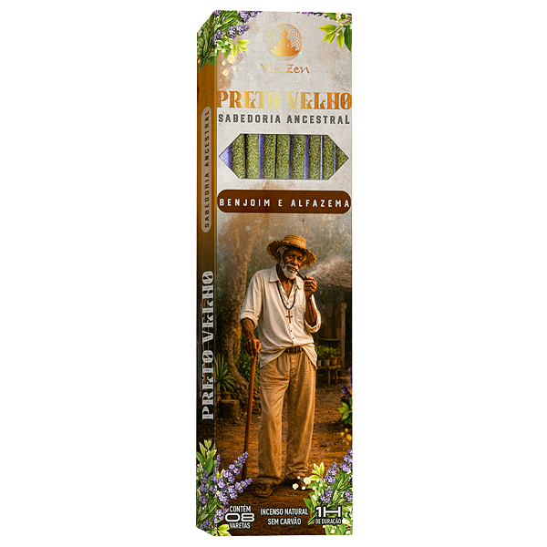 Incenso Linha Natural Vila Zen - Linha Umbanda - Preto Velho