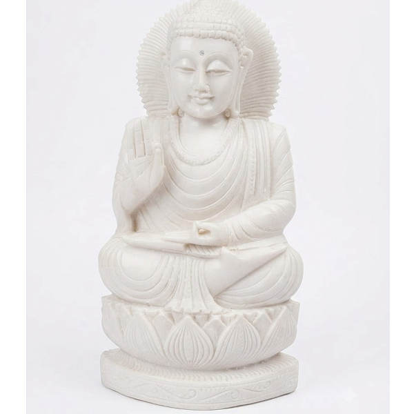 Objeto de Decoração Marmorite Buda Luz