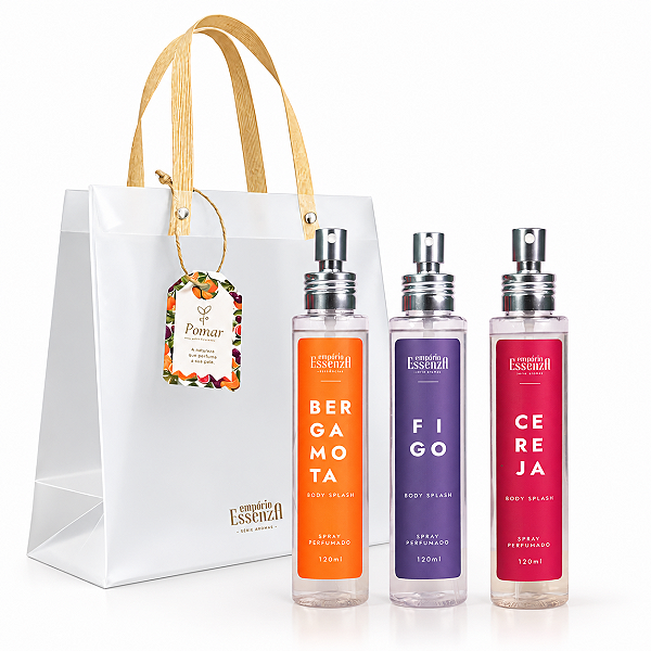 Kit Pomar com 3 Body Splashes 120ml Com Sacola | Empório Essenza