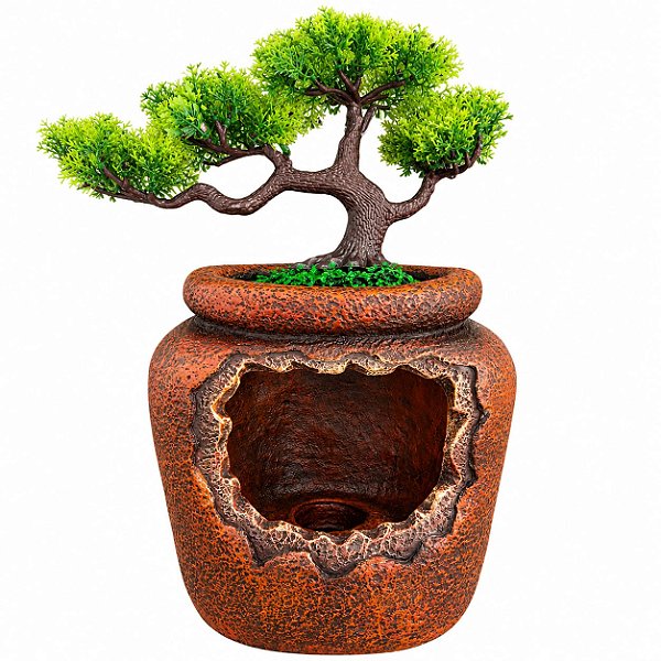 Fonte de Água em Resina Vaso Quebrado Cascata G - 36035