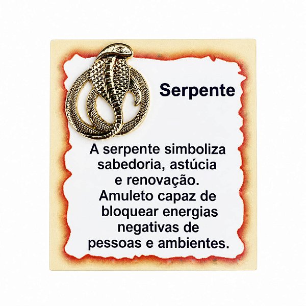 Amuleto de Metal Serpente