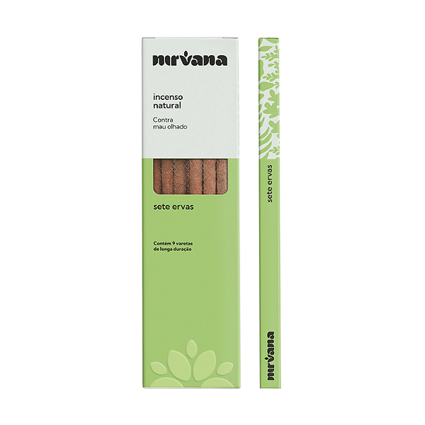 Incenso Nirvana Natural Vareta - 7 Ervas