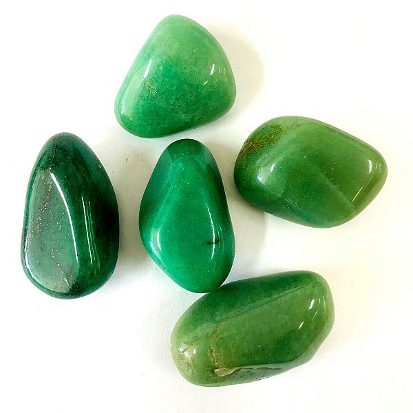 Pedra Rolada Quartzo Verde 100 gramas 2 a 4cm