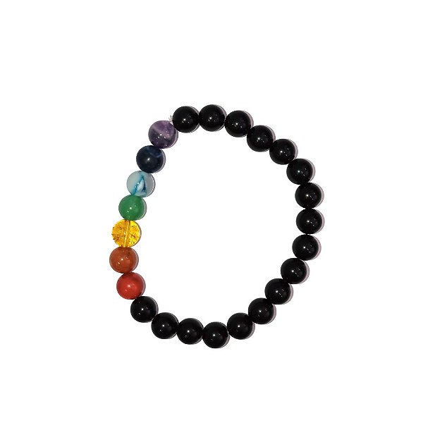 Pulseira Pedra Ônix 7 Chakras