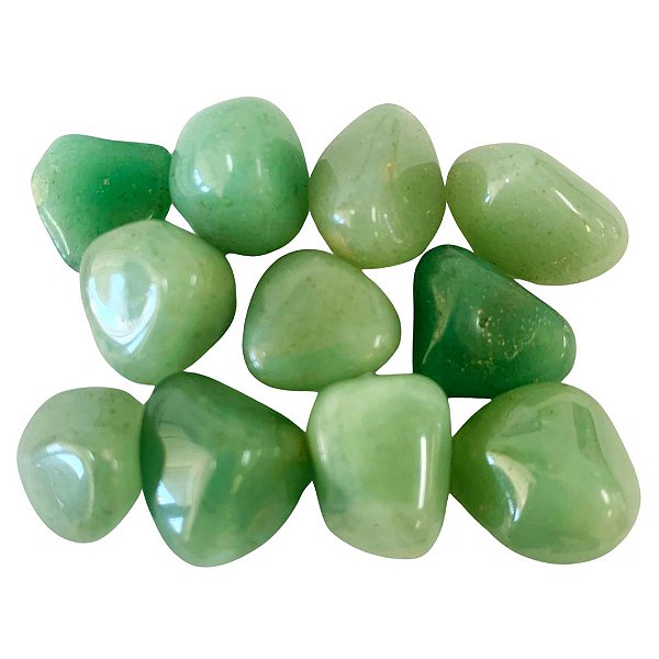 Pedra Rolada Quartzo Verde 100 gramas 1 a 2 cm