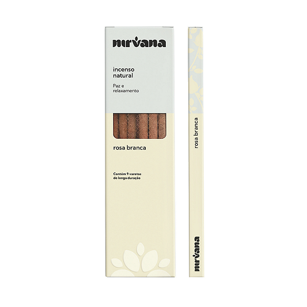 Incenso Nirvana Natural Vareta - Rosa Branca