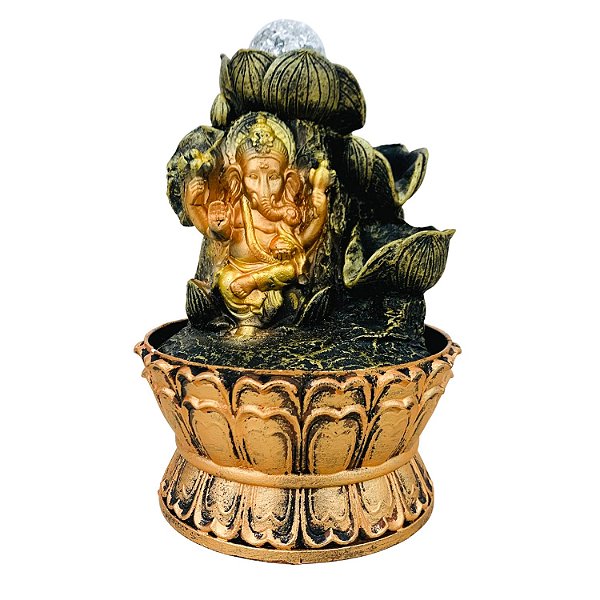 Fonte de Água em Resina Ganesha 3 Quedas P