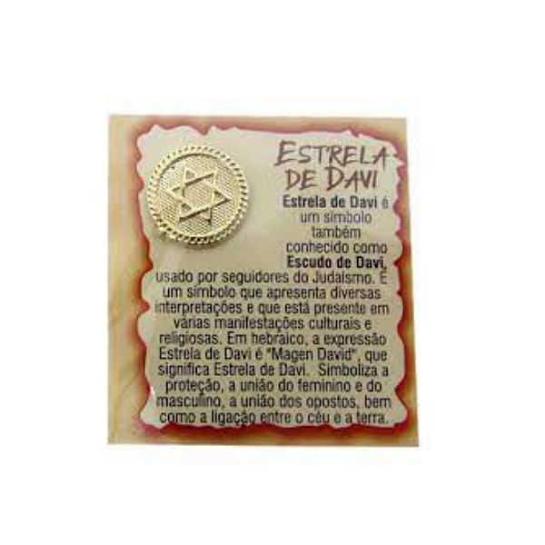 Amuleto De Metal Estrela de Davi