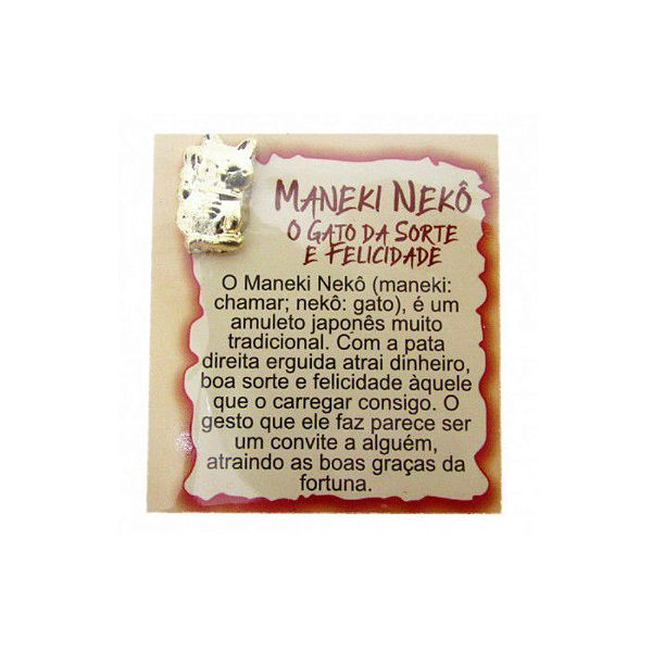 Amuleto de Metal Maneki Nekô