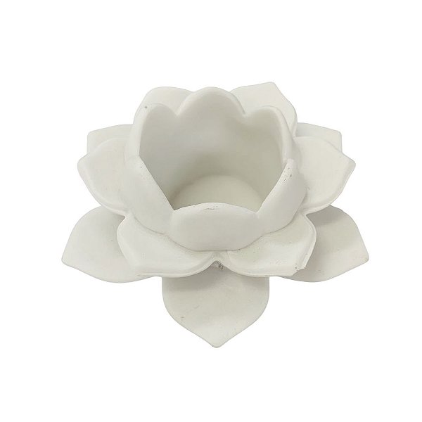 Porta Vela Flor de Lotus Marmorite