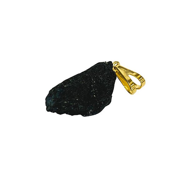 Pingente Turmalina Negra Bruta - Pino Dourado