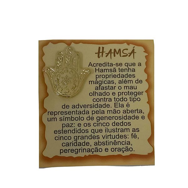 Amuleto de Metal Mão Hansã