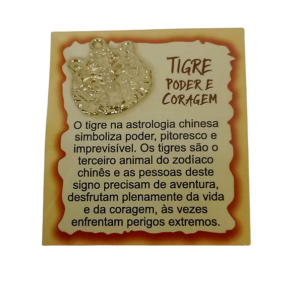 Amuleto de Metal Tigre