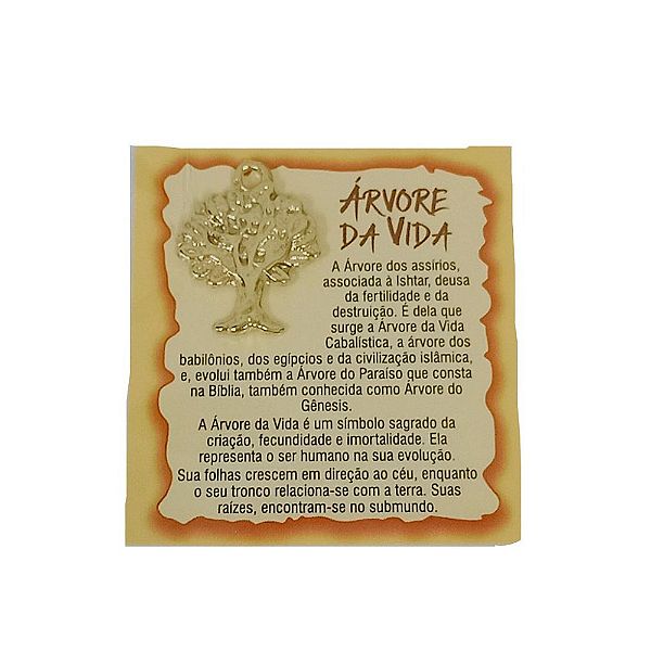 Amuleto de Metal Árvore da Vida