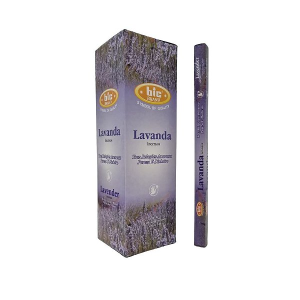 Incenso Indiano Bic Brand Lavanda - Box com 25 Caixinhas