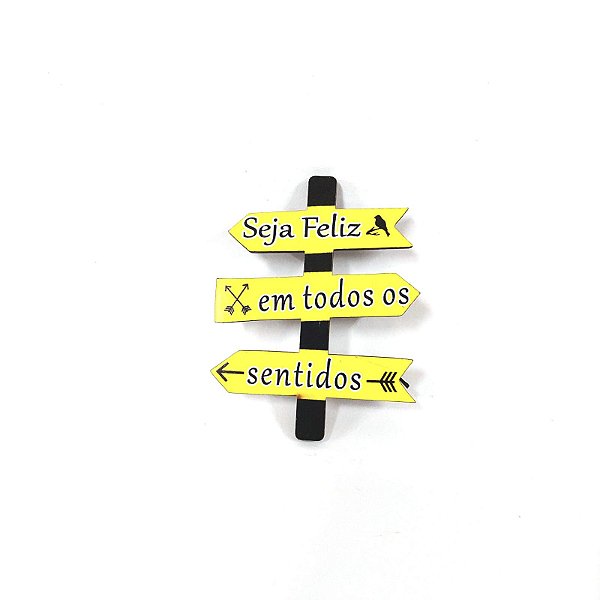 Imã de Geladeira MDF (Seja Feliz) - F