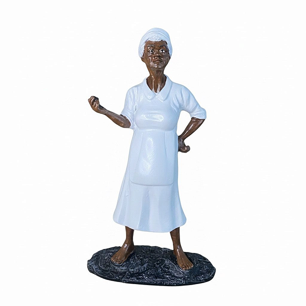 Estátua Resina Orixás - Preta Velha com 23cm