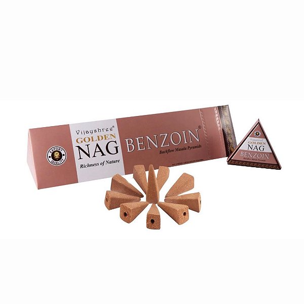 Incenso Nag Golden Cascata Cone - Benzoin