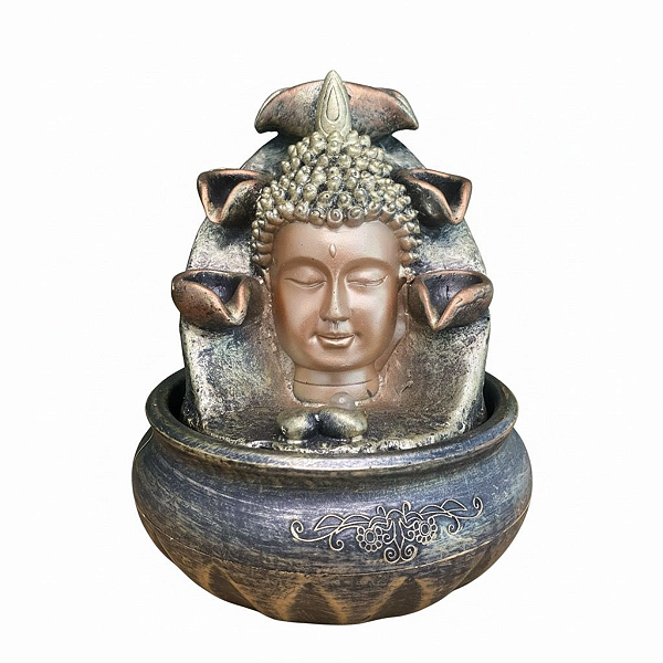 Fonte de Água em Resina Buda 6 Quedas - P