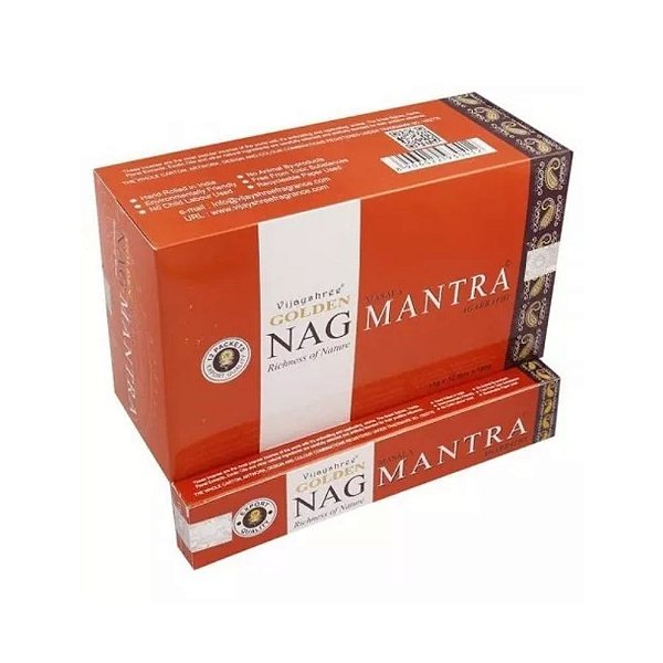 Incenso Nag Golden Vareta - Mantra Box com 12 Unidades