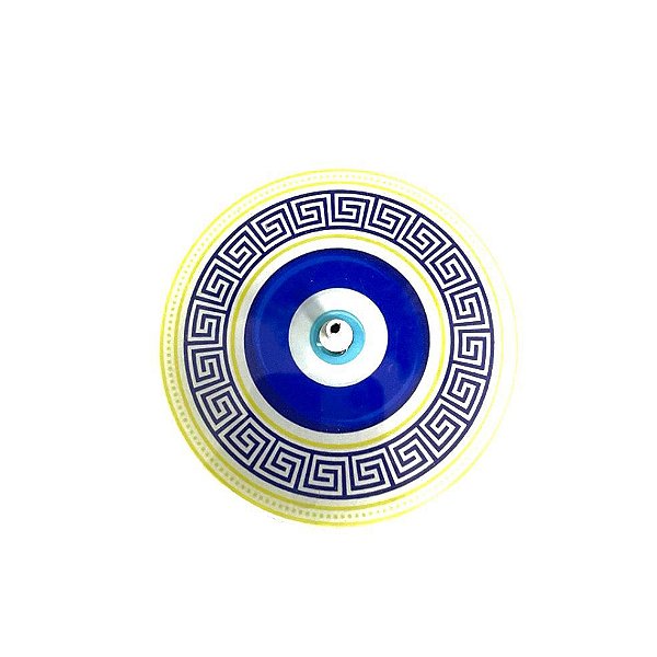 Incensário de Vidro Redondo - Mandala de Olho Grego