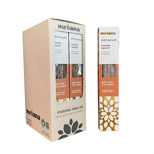 Box Incenso Nirvana Premium Vareta - Palo Santo com Canela