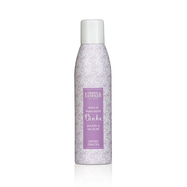 Mousse de Limpeza Corporal Vinho 200ml/190g - Empório Essenza